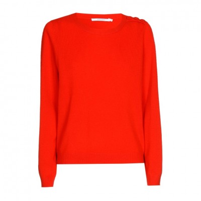 Xandres - AGIZE 29122-01-0511- Pull rood met knopen op schouder